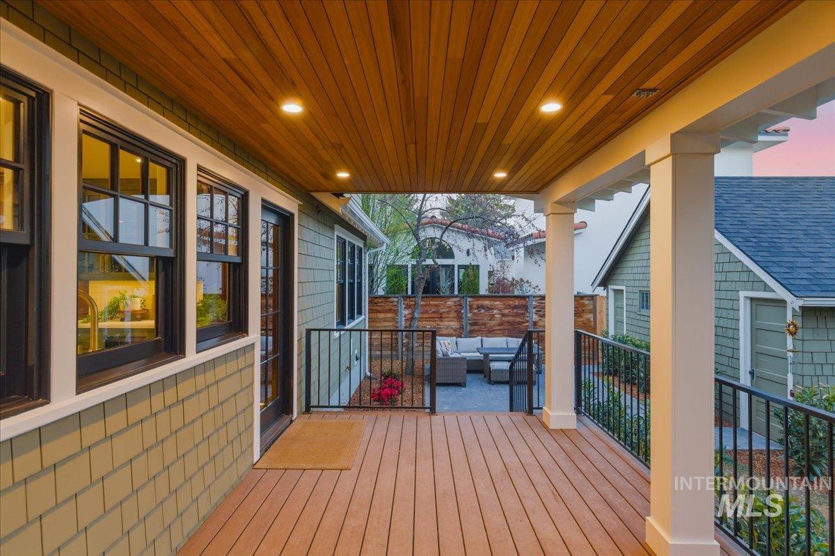 1210 North Harrison Boulevard Boise, ID 83702 - Photo 36 of 39 Wooden terrace featuring an outdoor living space