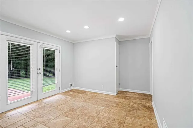 a view of an empty room