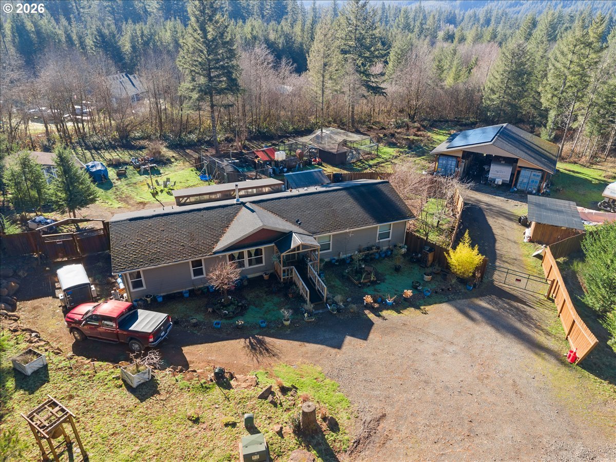 23728 Northeast Dole Valley Road Yacolt, WA 98675 - Photo 2 of 46 an aerial view of a swimming pool with lawn chairs