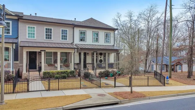 a view of a house with a patio