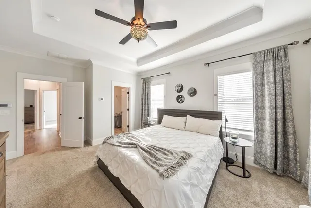 a room with furniture and windows