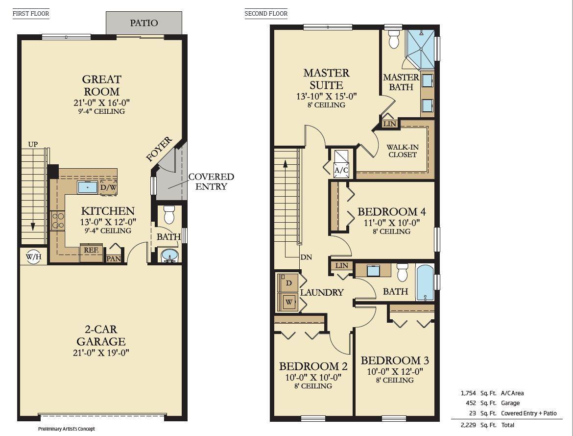 2019 Sweet Gum Trace Riviera Beach, FL 33410 - Photo 2 of 2 Banyan Floorplan