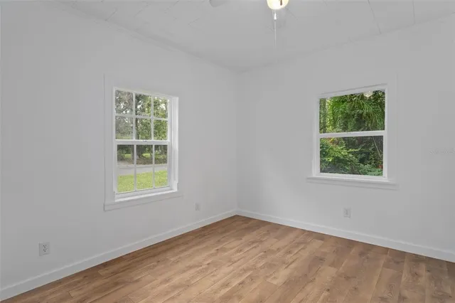 an empty room with a window
