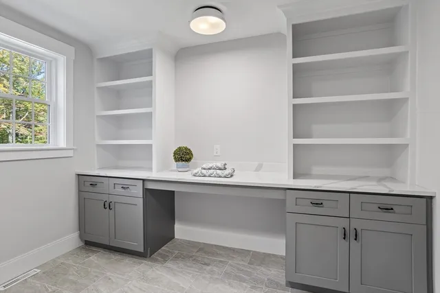 a sink with a window