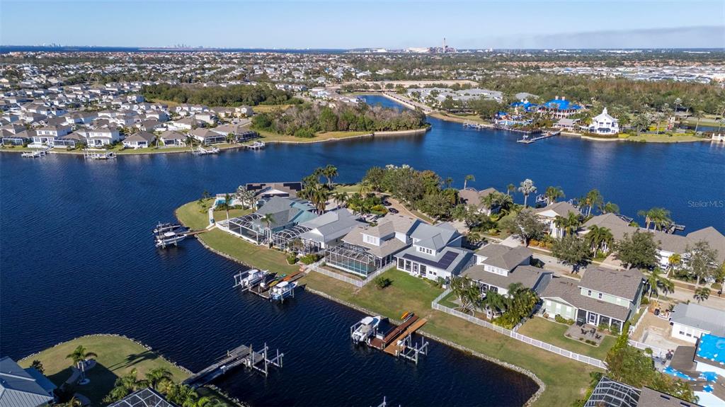 5210 Covesound Way Apollo Beach, FL 33572 - Photo 47 of 82 an aerial view of a house with a ocean view