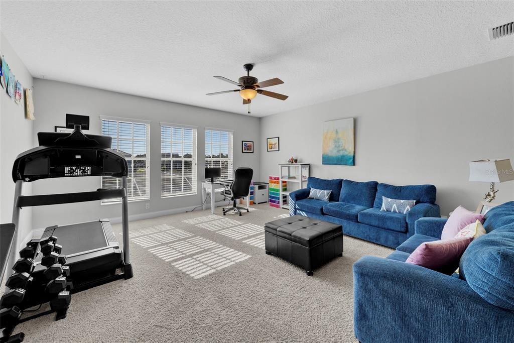 5210 Covesound Way Apollo Beach, FL 33572 - Photo 54 of 82 a living room with furniture a fireplace and a flat screen tv