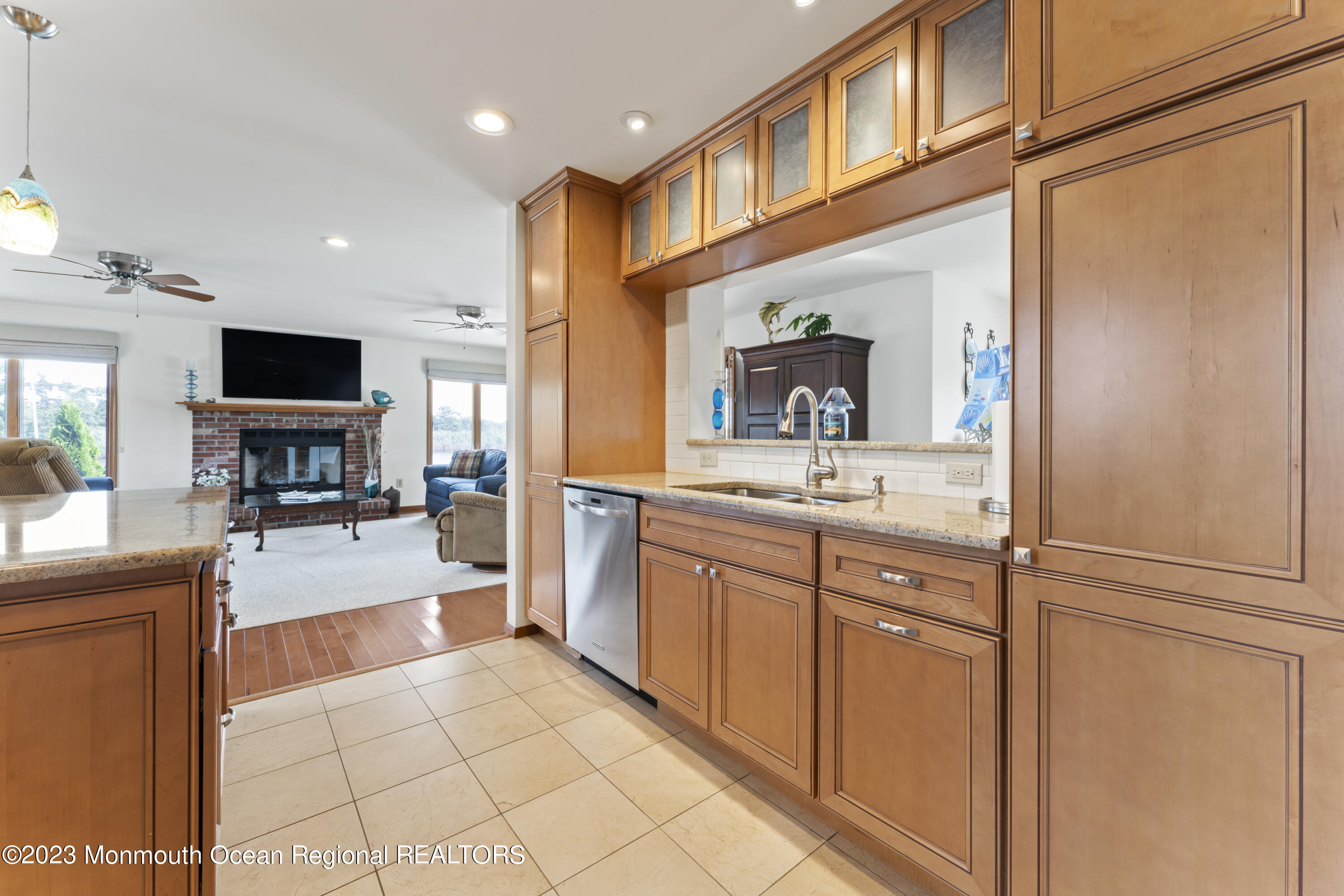 42 Capstan Road Waretown, NJ 08758 - Photo 8 of 57 a kitchen with stainless steel appliances granite countertop a refrigerator and a sink