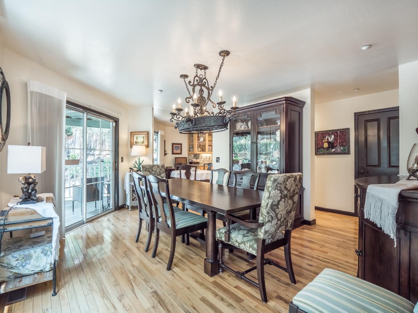 2185 Hames Road Aptos, CA 95003 - Photo 23 of 88 a view of a dining room with furniture window and wooden floor