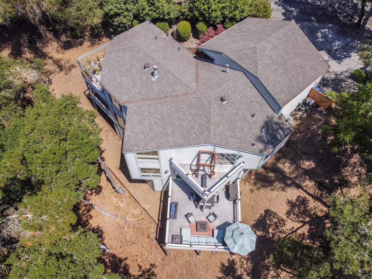 2185 Hames Road Aptos, CA 95003 - Photo 82 of 88 an aerial view of a house with a yard