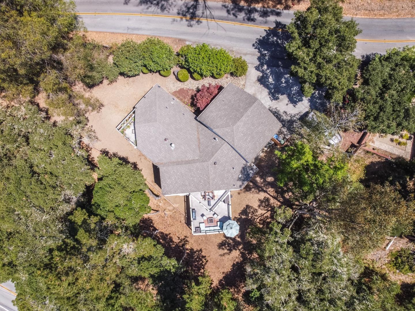 2185 Hames Road Aptos, CA 95003 - Photo 84 of 88 an aerial view of a house with a yard and lake view
