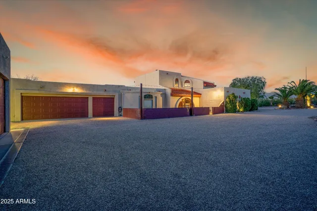 a view of a house with a street