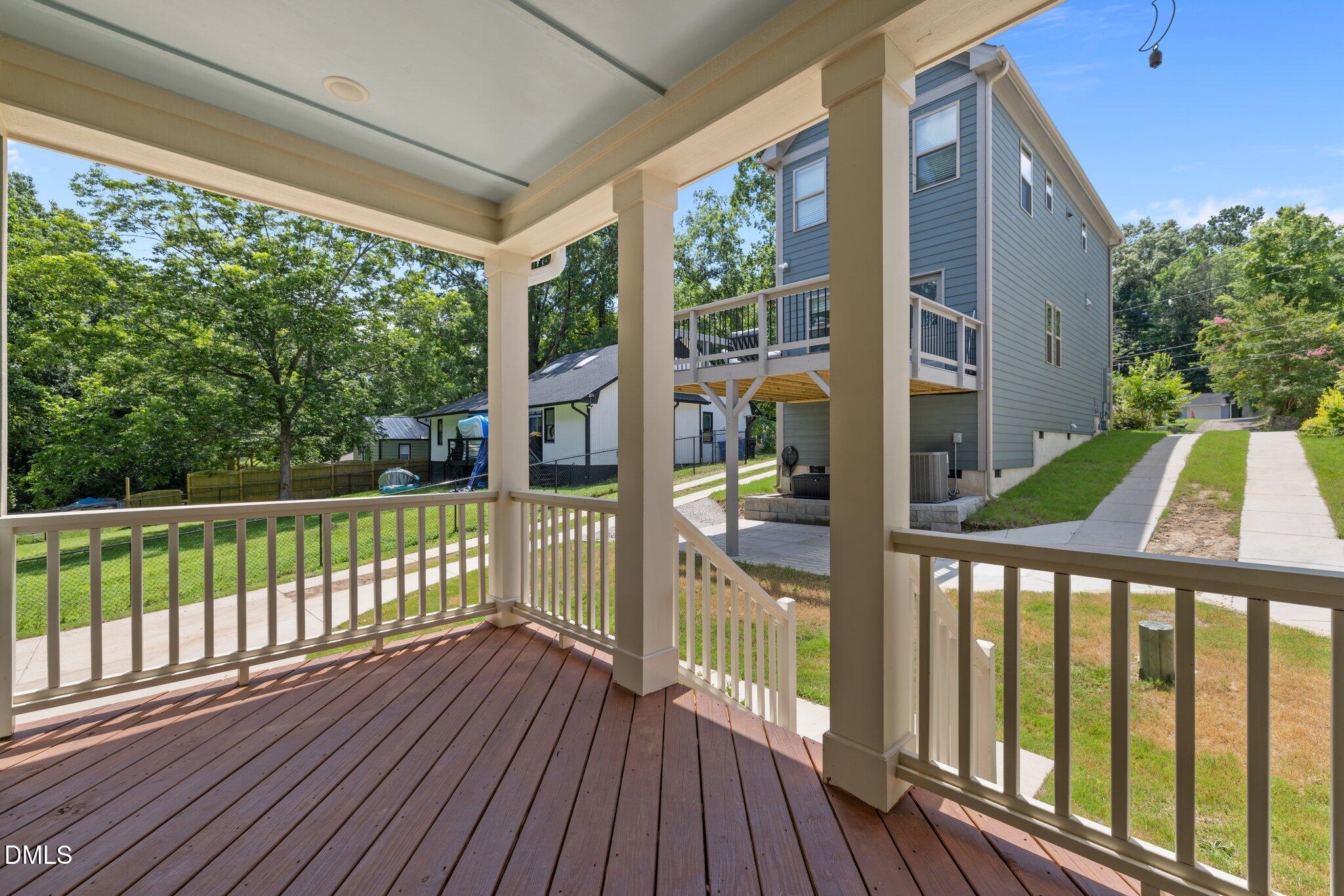 551 Homeland Avenue Durham, NC 27707 - Photo 24 of 32 a view of balcony with wooden floor