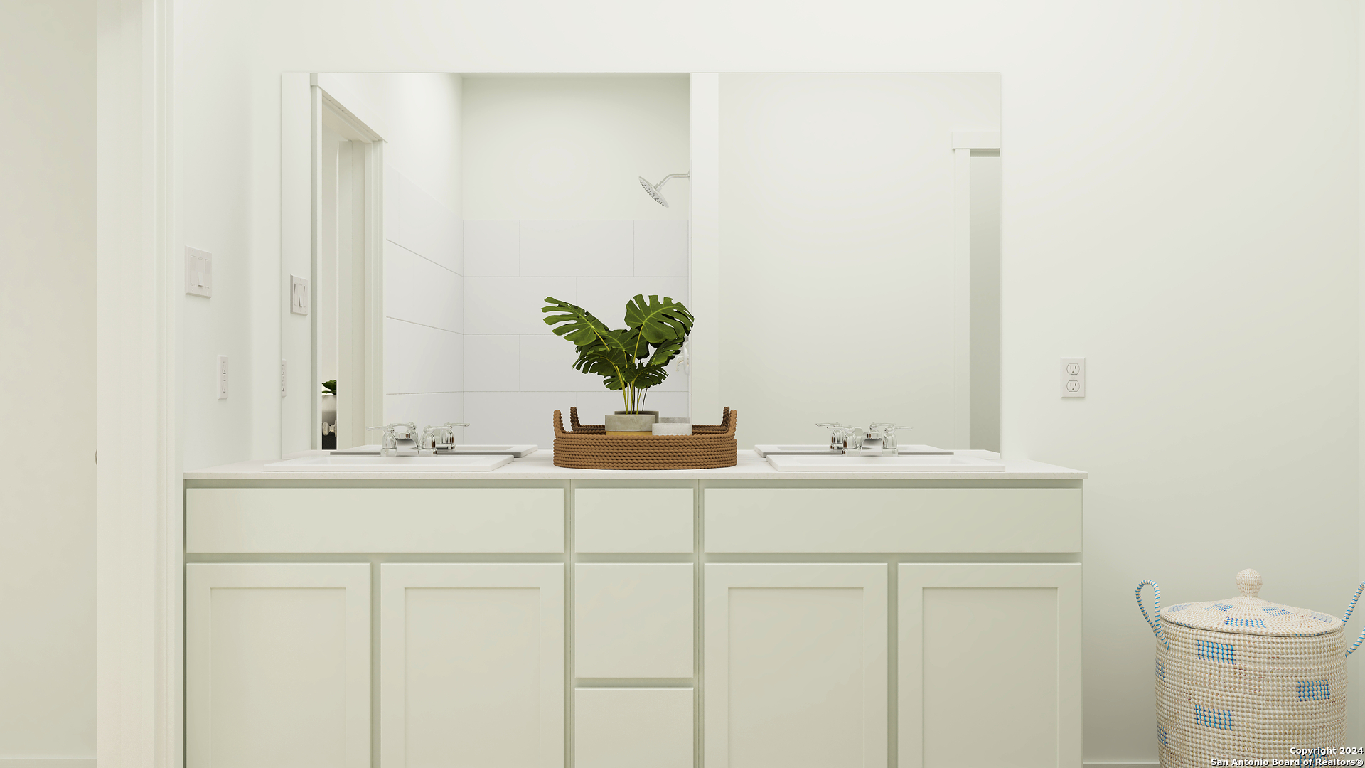 5127 Hagerman Cibolo, TX 78108 - Photo 22 of 27 a bathroom with a sink a toilet and a mirror