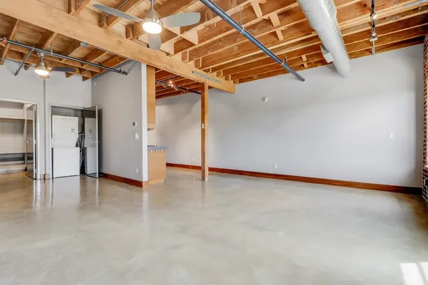 a view of a indoor garage