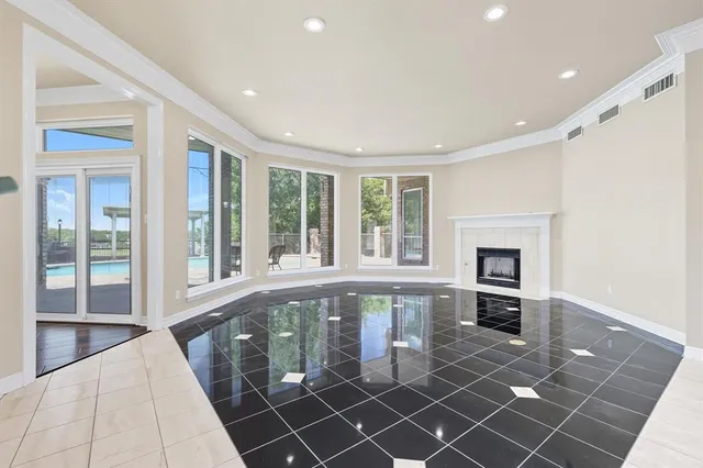 a view of a porch with furniture