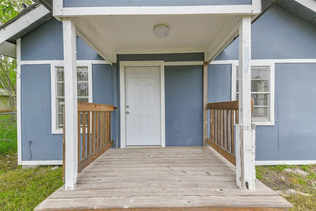 a view of a house with a door