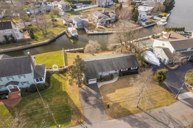 a view of a lake with houses