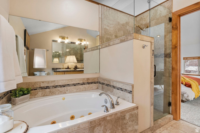 2189 Samak Park Loop, Unit 43 Kamas, UT 84036 - Photo 25 of 48 Full bath featuring a whirlpool tub, ensuite bathroom, and a shower stall