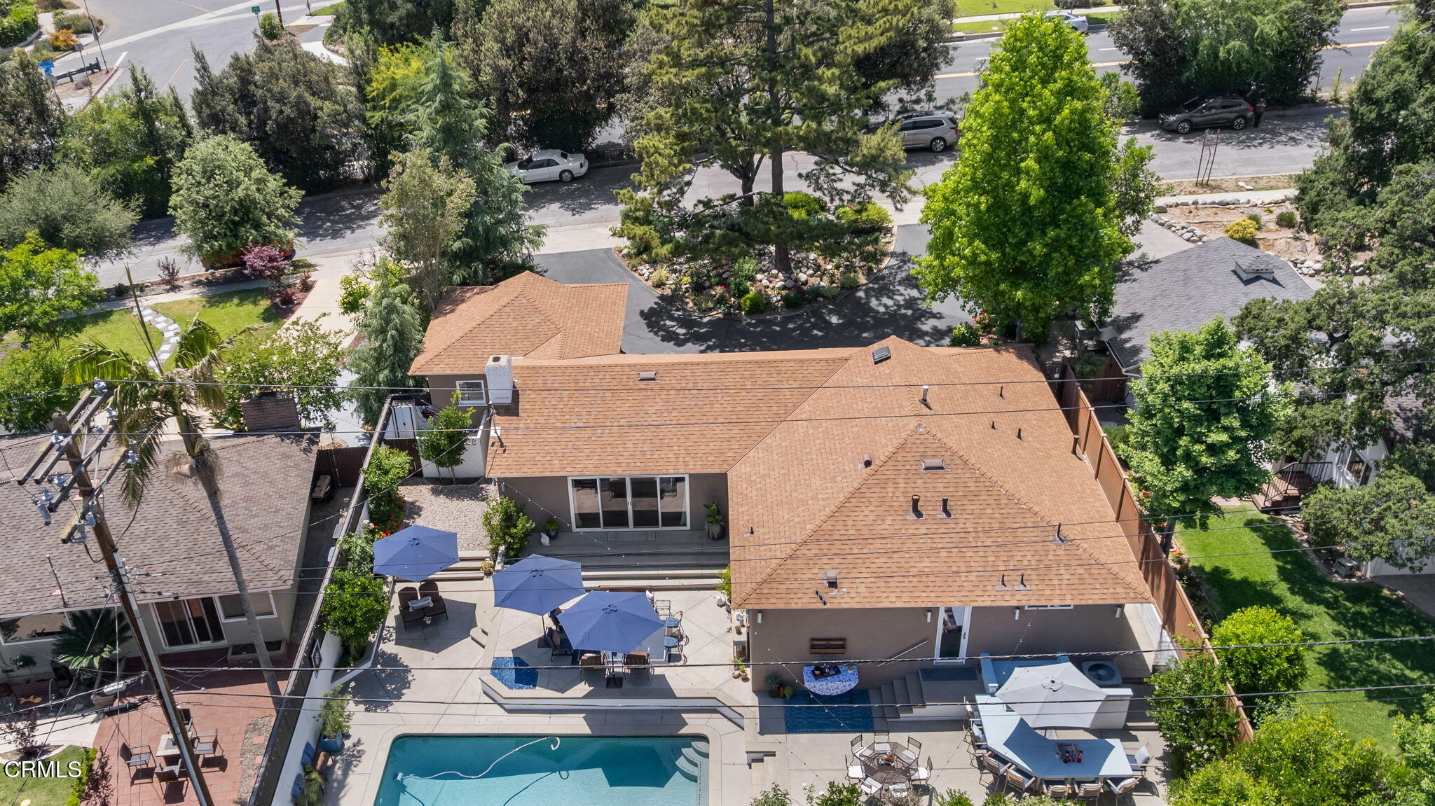2030 North Altadena Drive Pasadena, CA 91107 - Photo 58 of 61 an aerial view of a house with garden space and a patio