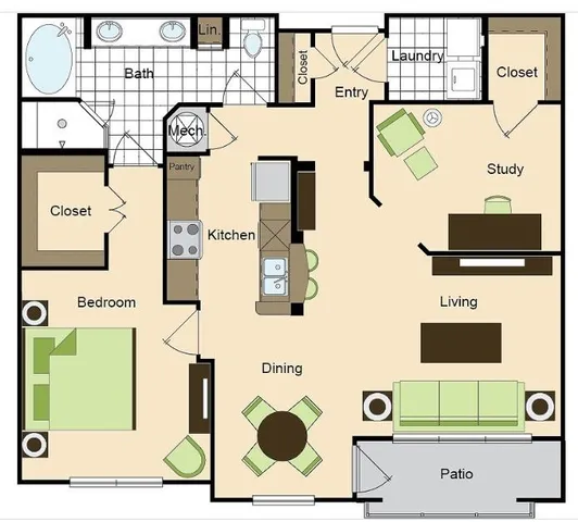 $1,555 | 3460 Kingsboro Road Northeast, Unit 438, Atlanta, GA 30326