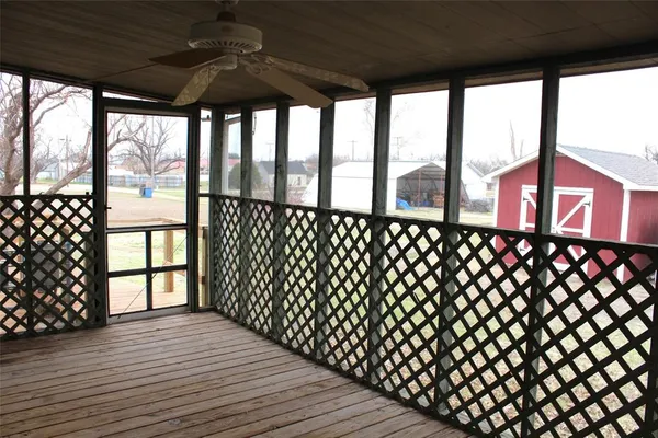 a view of a black gate