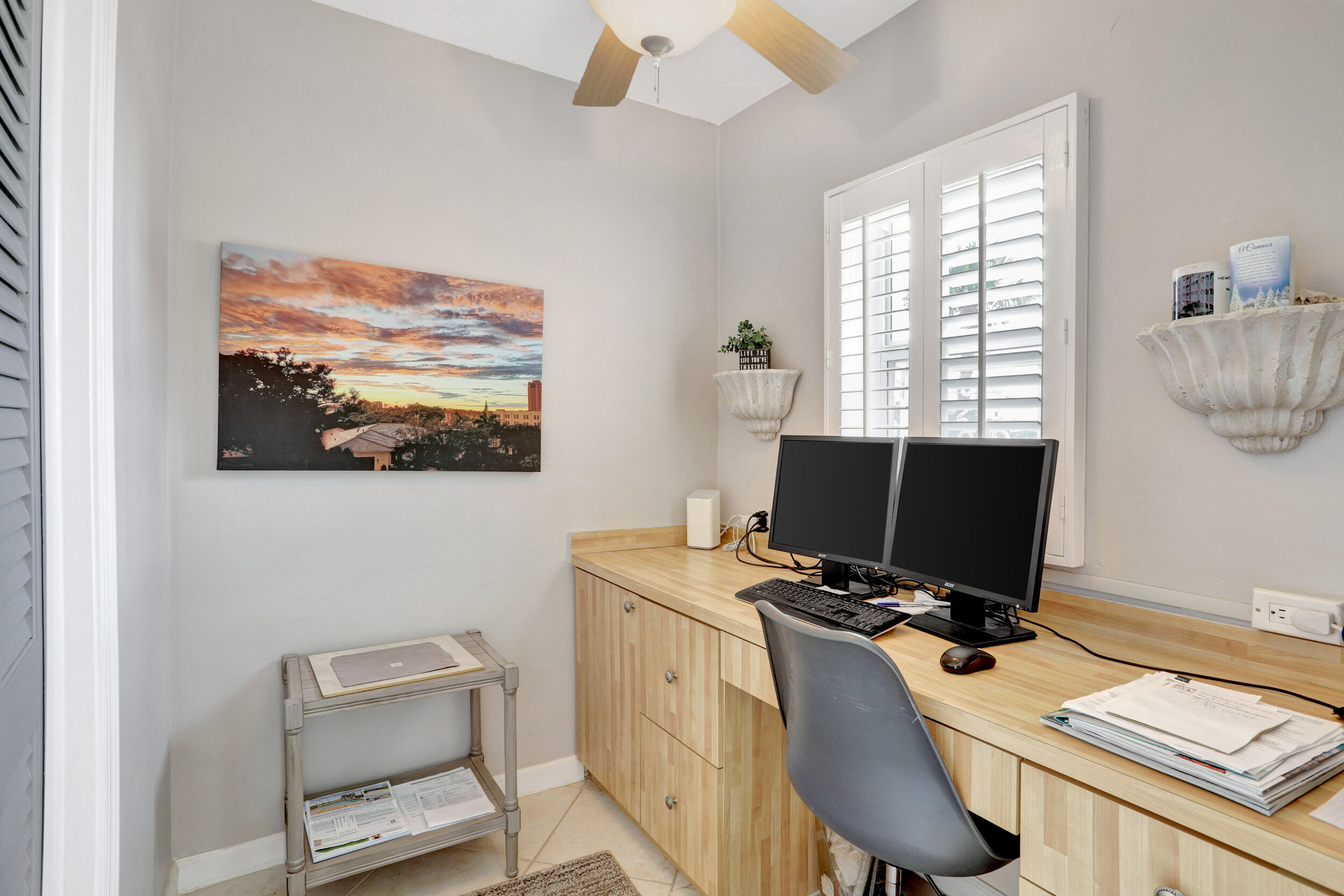 1040 Banyan Road, Unit 301C Boca Raton, FL 33432 - Photo 27 of 49 a view of workspace with wooden floor windows