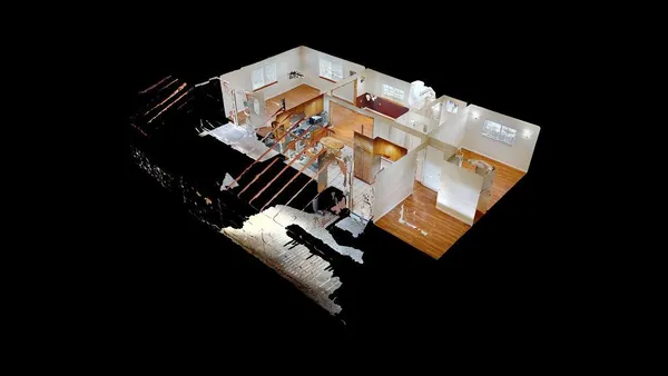 a view of a wooden house with a sink and wooden fence