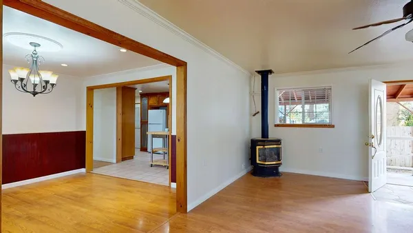 a view of livingroom with furniture and wooden floor