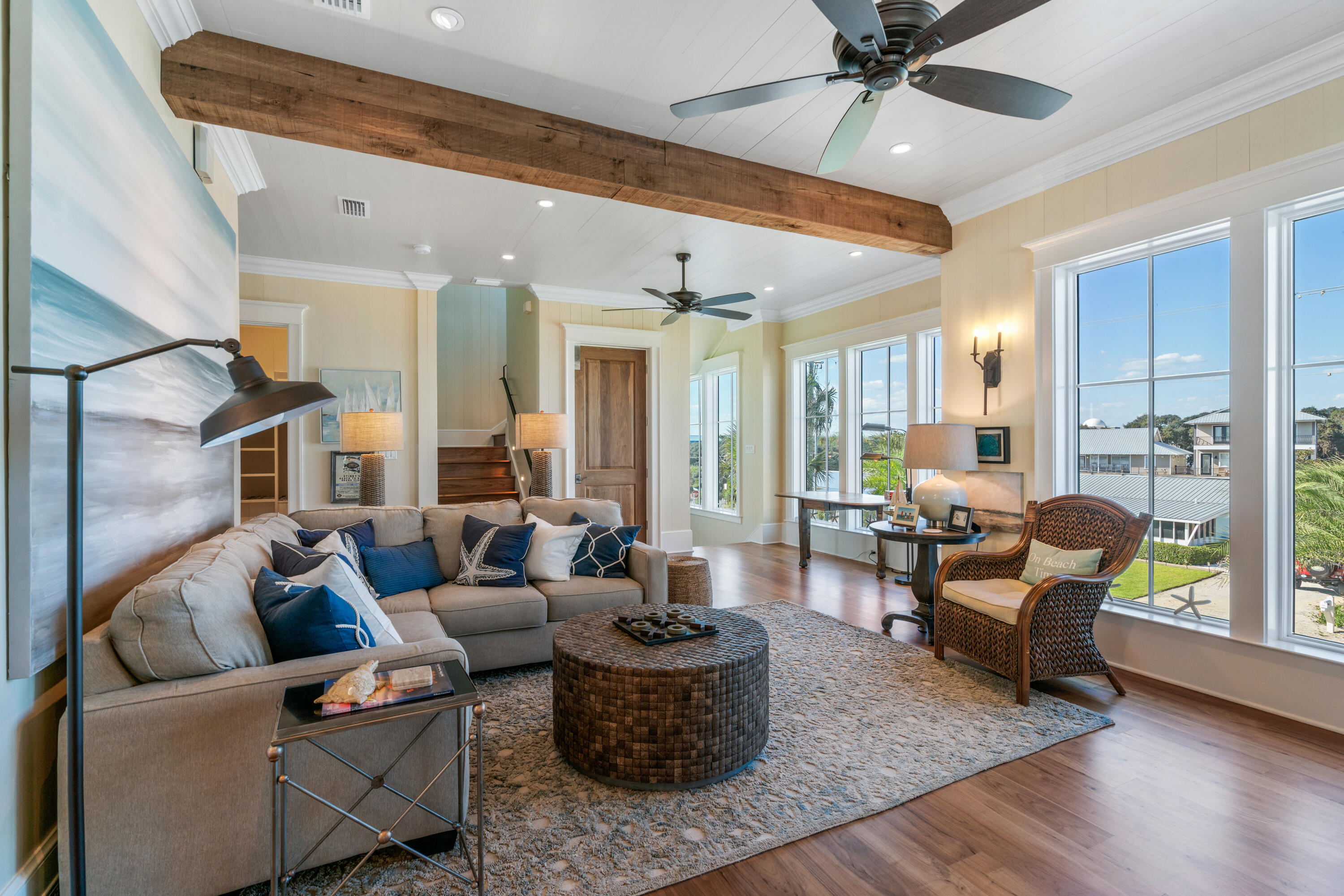 556 Blue Mountain Road Santa Rosa Beach, FL 32459 - Photo 36 of 72 a living room with furniture and a large window
