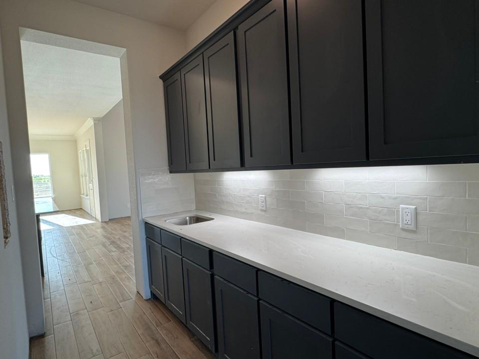 2209 Continent Court Krum, TX 76249 - Photo 8 of 24 a kitchen with a sink and cabinets