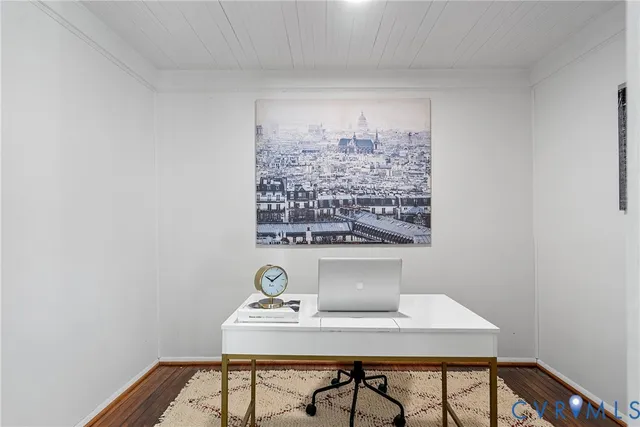 a view of workspace with a window