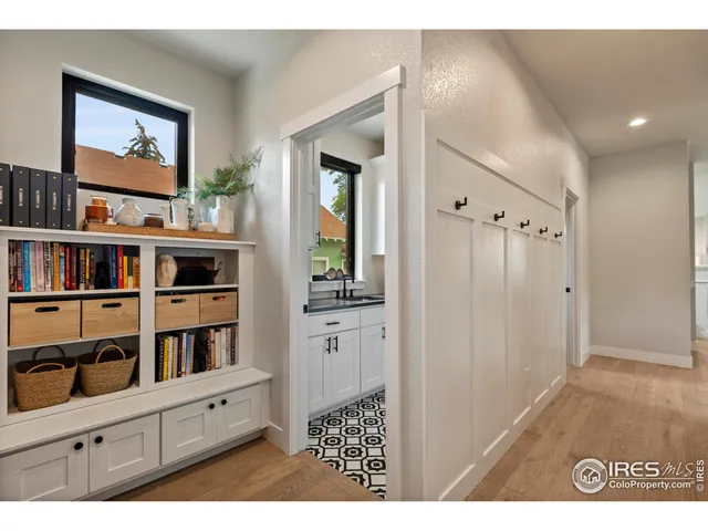 a view of a kitchen with washer and dryer