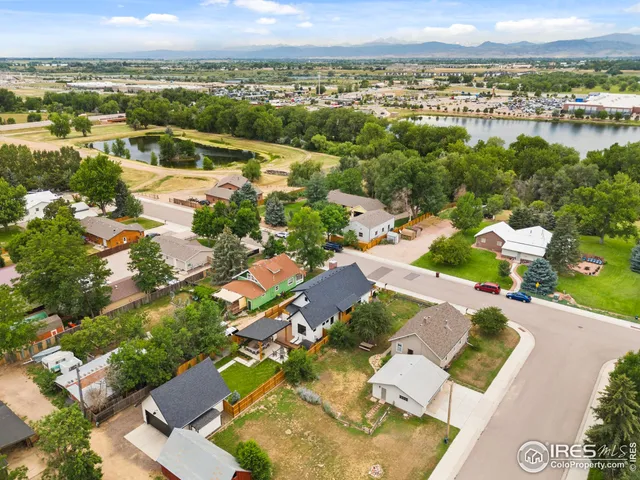 an aerial view of residential building with outdoor space