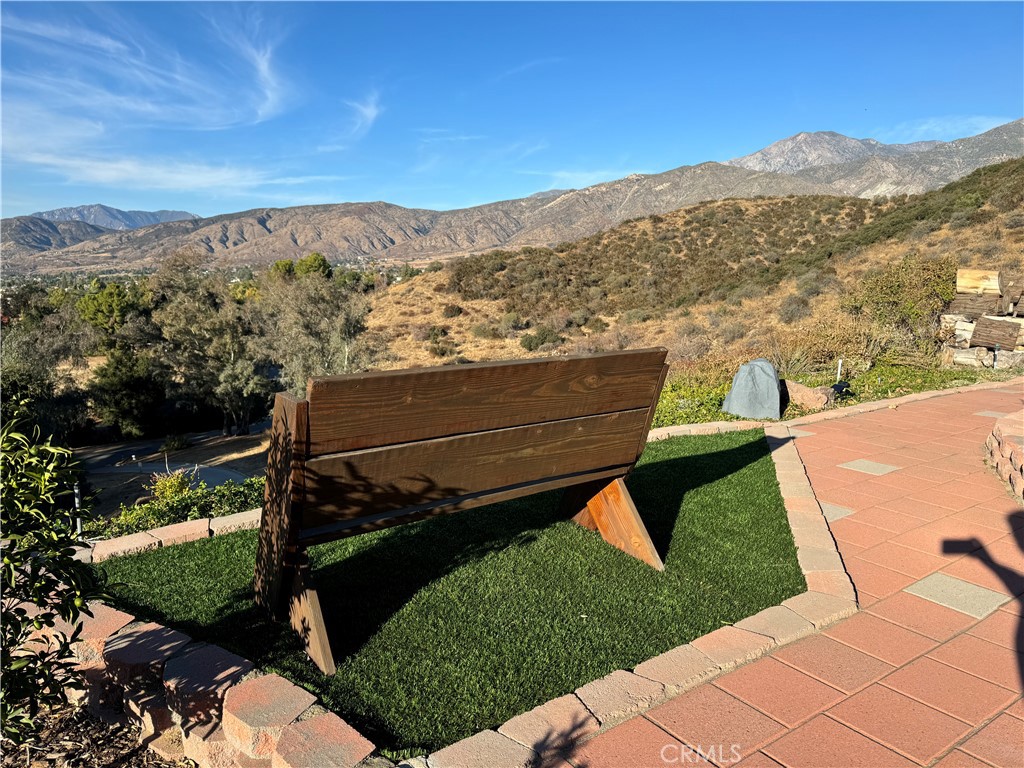 11945 Pendleton Road Yucaipa, CA 92399 - Photo 45 of 56 front yard bench with views