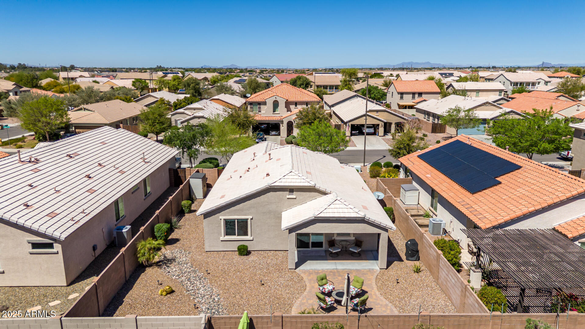 2169 East Gillcrest Road Gilbert, AZ 85298 - Photo 3 of 77 an aerial view of residential houses with outdoor space