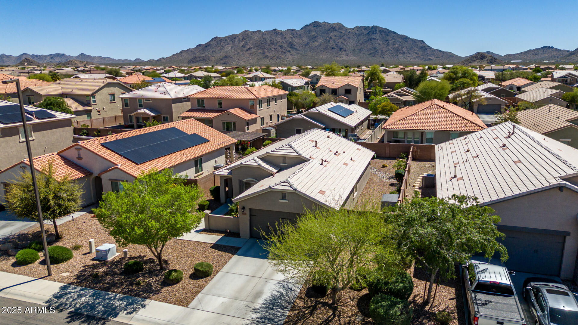 2169 East Gillcrest Road Gilbert, AZ 85298 - Photo 63 of 77 an aerial view of residential houses with outdoor space