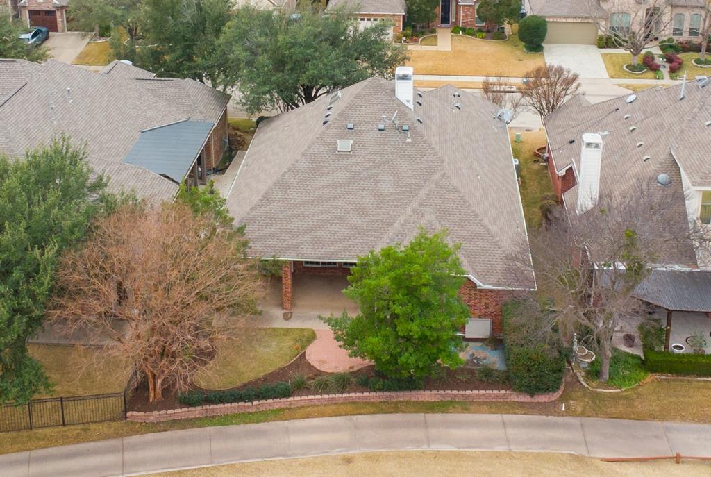 358 Pine Valley Fairview, TX 75069 - Photo 24 of 39 an aerial view of a house with a yard and large tree