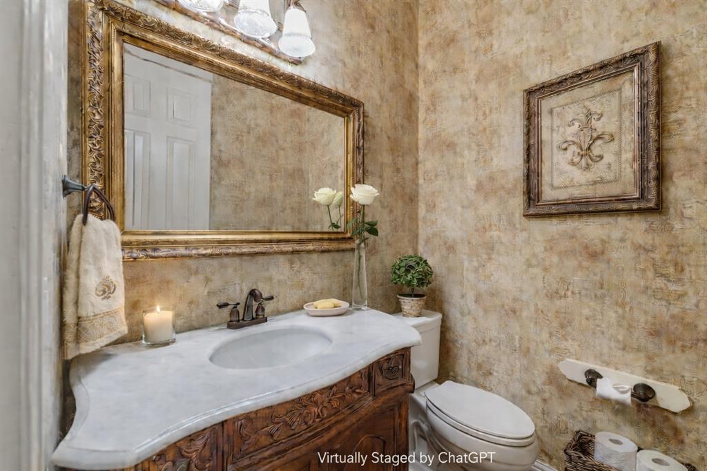 358 Pine Valley Fairview, TX 75069 - Photo 10 of 39 a bathroom with a sink a toilet and shower