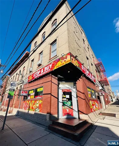 a front view of building with an outdoor space