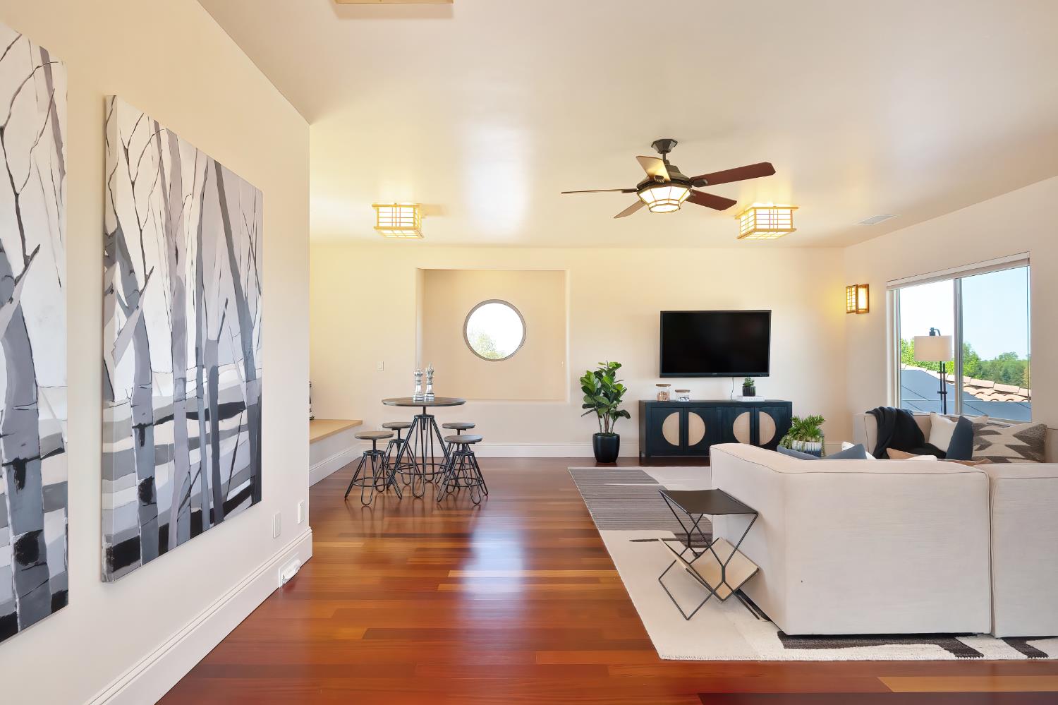 5037 Milton Ranch Road Shingle Springs, CA 95682 - Photo 57 of 99 a living room with furniture and a flat screen tv