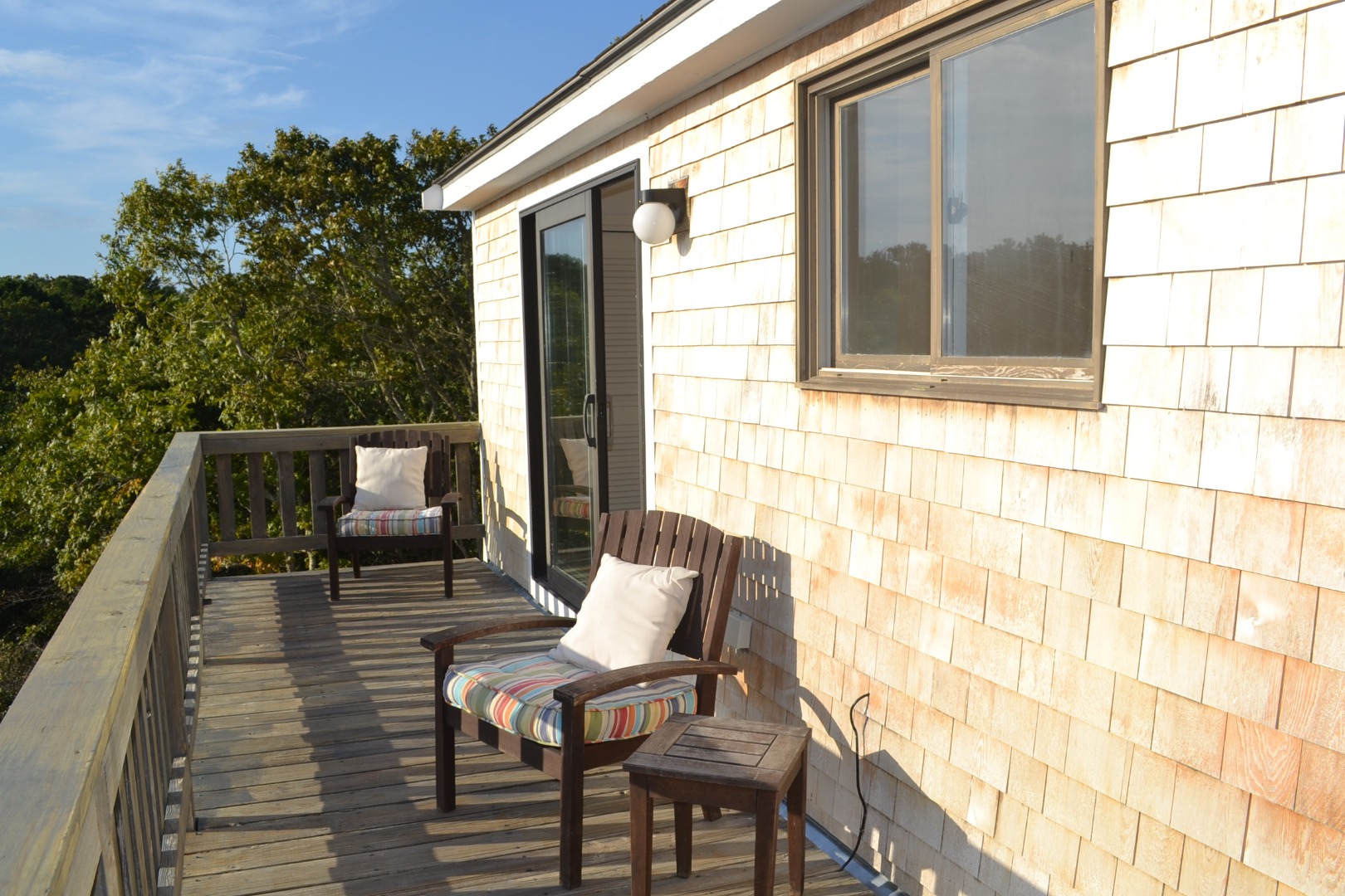 192 Waldrons Bottom Road West Tisbury, MA 02568 - Photo 15 of 26 Private deck of off master bedroom