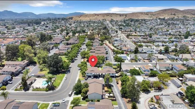 an aerial view of city