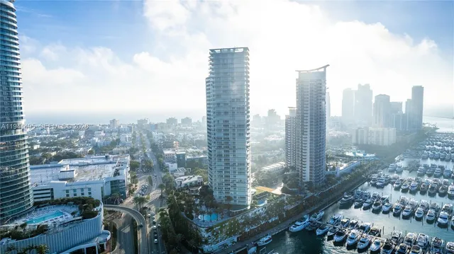 a view of a city with tall buildings