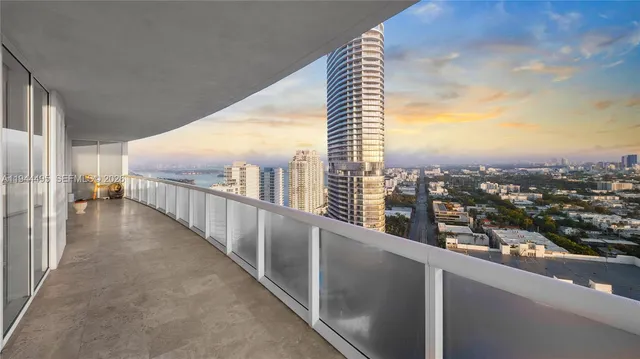 a view of city from balcony