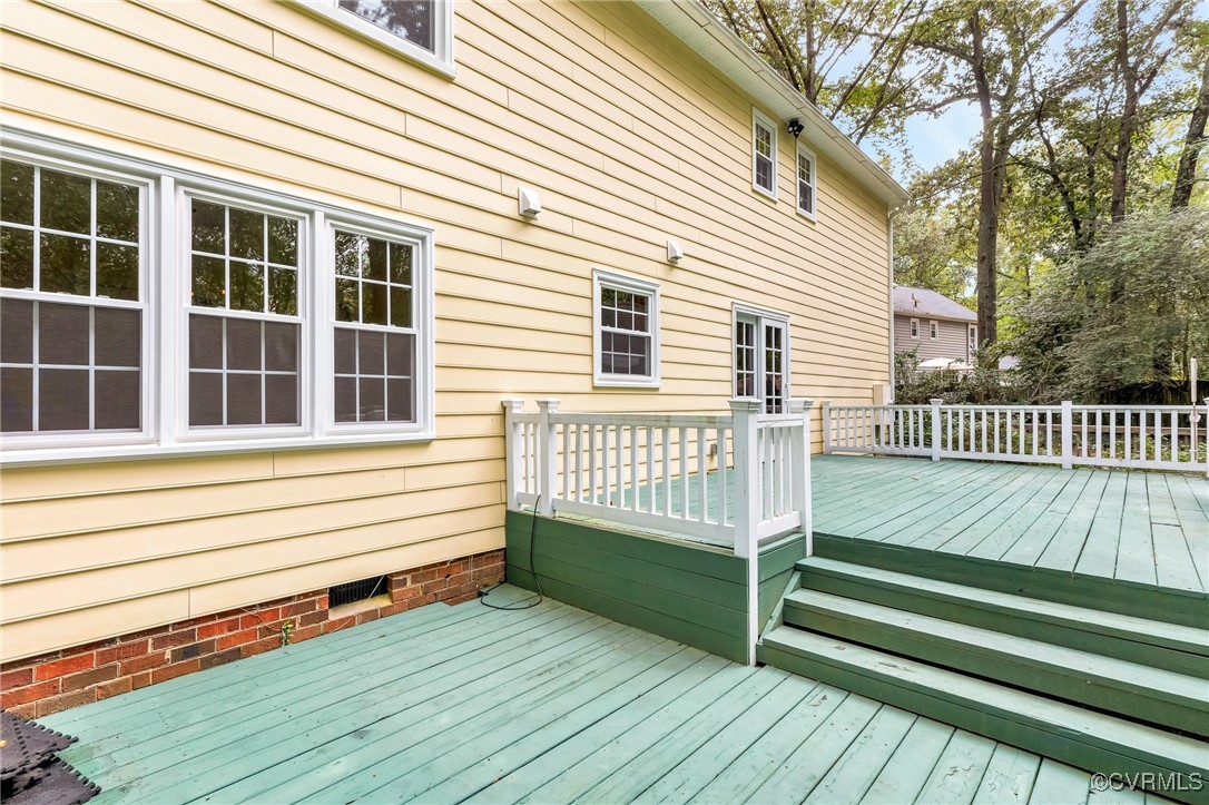 7400 Turner Road Henrico, VA 23231 - Photo 36 of 47 a view of a wooden deck