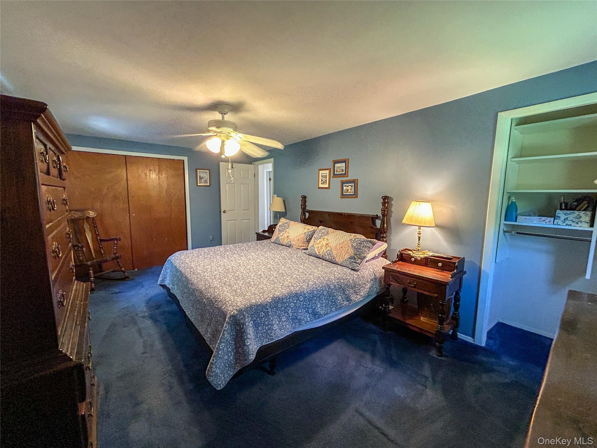 3 Johnston Road Livingston Manor, NY 12758 - Photo 31 of 43 a bedroom with a bed and a chandelier