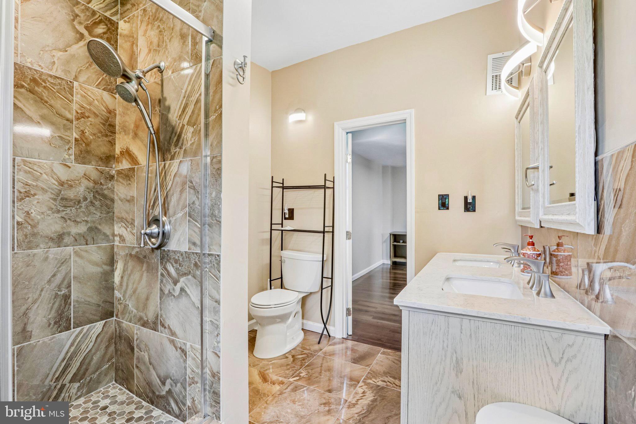 1090 Chews Landing Road Laurel Springs, NJ 08021 - Photo 23 of 45 Gorgeous full bath with tiled shower & dual sinks!