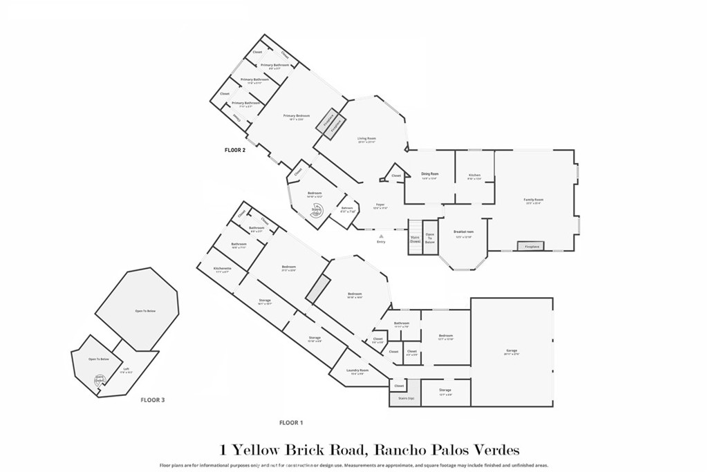 1 Yellow Brick Road Rancho Palos Verdes, CA 90275 - Photo 67 of 67 Floor Plan