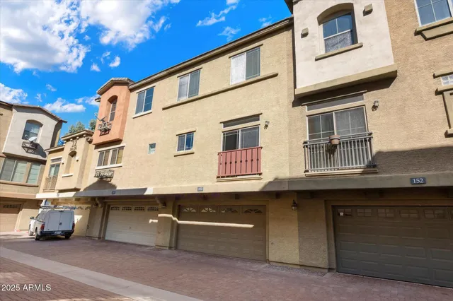 a view of a street with buildings