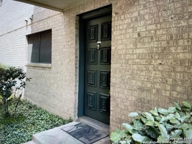 a view of front door of house